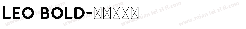 Leo Bold字体转换